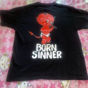 rare Lord Knows born sinner black shirt size medium😈🖤